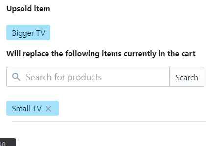 Replace items in cart with an upsell