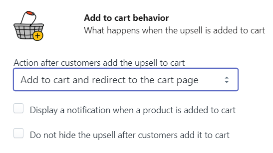 Add to cart behavior